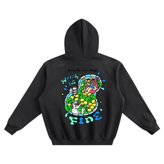Baby Knees Fleece Boxy Hoodie - Black