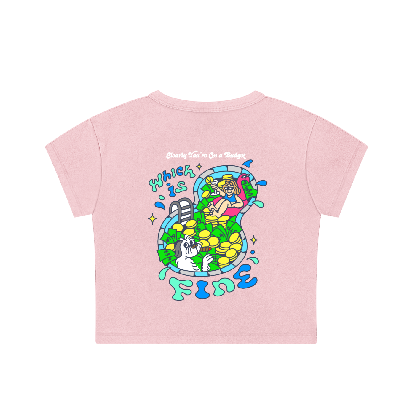 Baby Knees Snow Wash Crop Top - Pink
