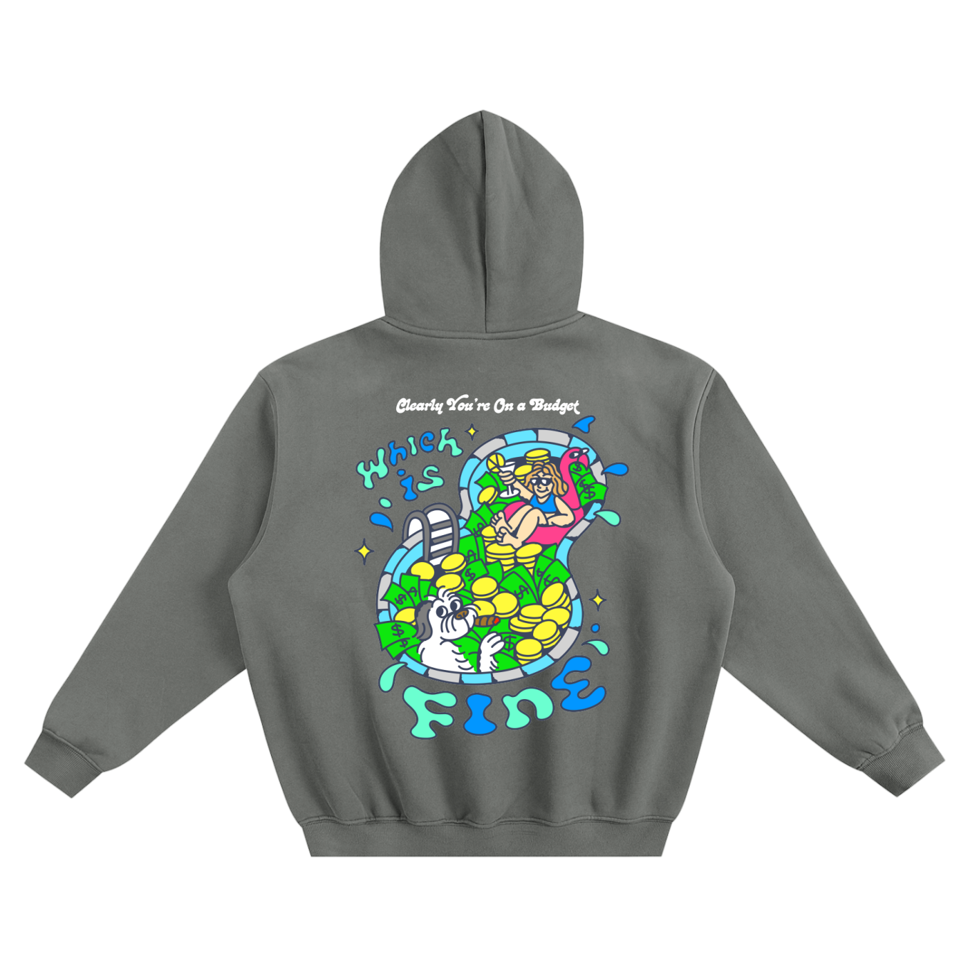 Baby Knees Fleece Boxy Hoodie - Gray