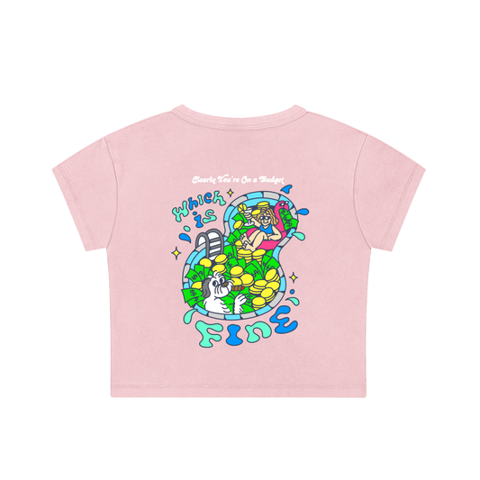 Baby Knees Snow Wash Crop Top - Pink