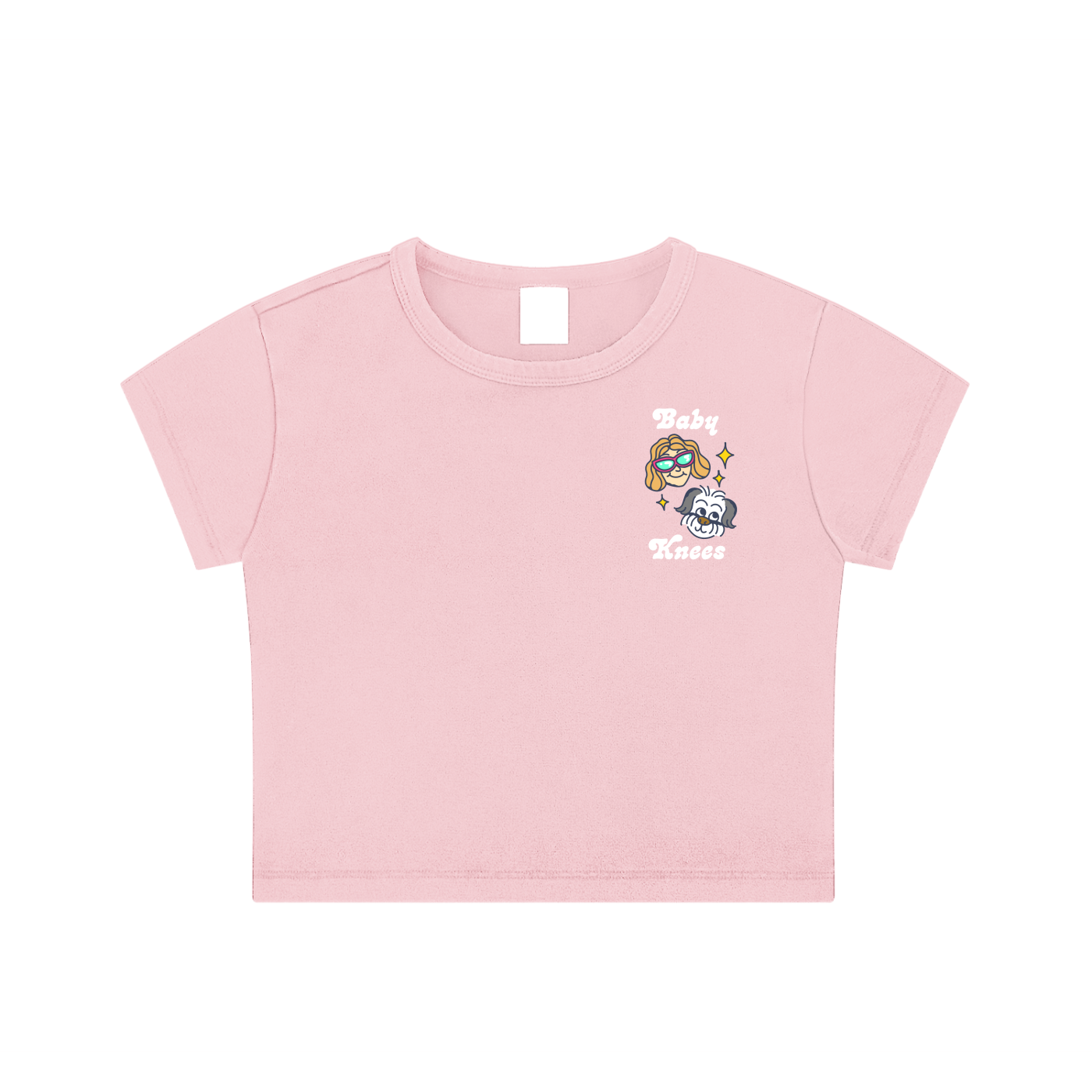 Baby Knees Snow Wash Crop Top - Pink